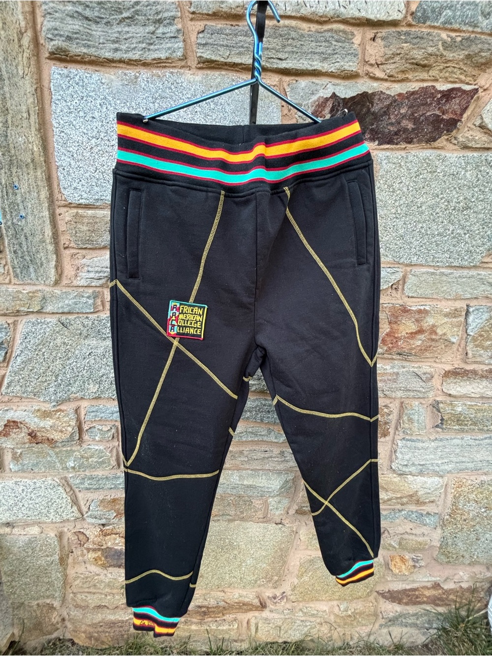 African American College Alliance AACA Sweatpants Black Gold Ex-large…